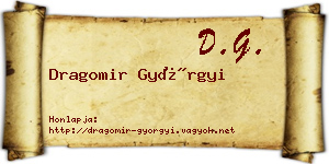 Dragomir Györgyi névjegykártya