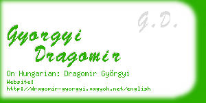 gyorgyi dragomir business card